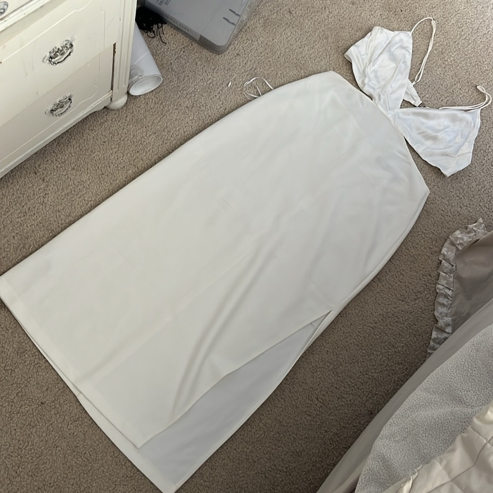 White Abercrombie Cutout Dress